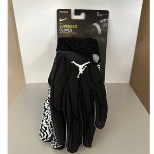 Nike Air Jordan Superbad 5.0 Padded Football Gloves Black Size XL CJ9850-091